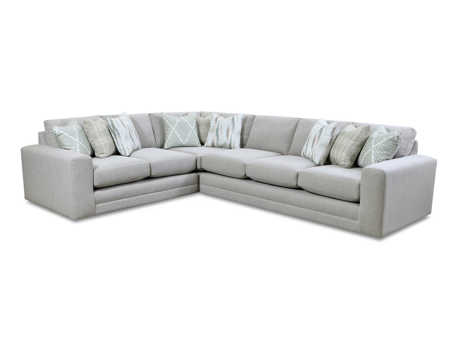 Southern Home Furnishings - Charlotte Sectional in Green/Grey - 7003-21L 15KP 31R Charlotte - GreatFurnitureDeal