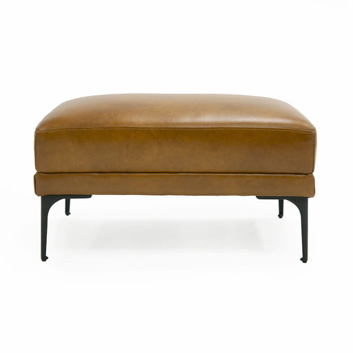 VIG Furniture - Divani Casa Jacoba Modern Camel Leather Rectangular Ottoman - VGKK-KF-2620-ROT-CML - GreatFurnitureDeal