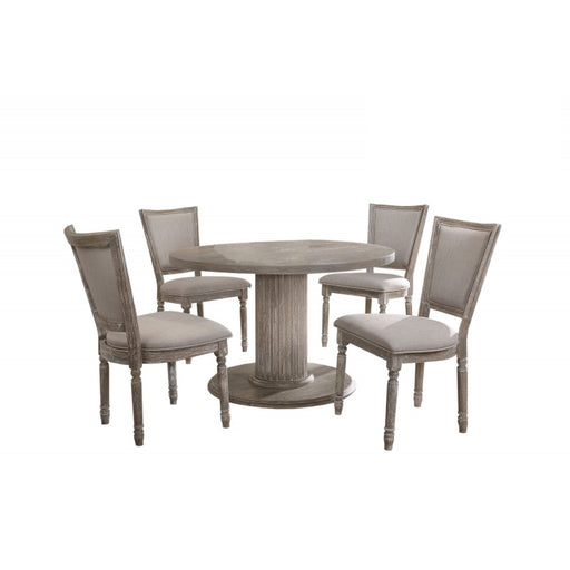 Mariano Furniture - Jessica 5 Piece Dining Table Set in Natural Oak - BM-JESS5 - GreatFurnitureDeal