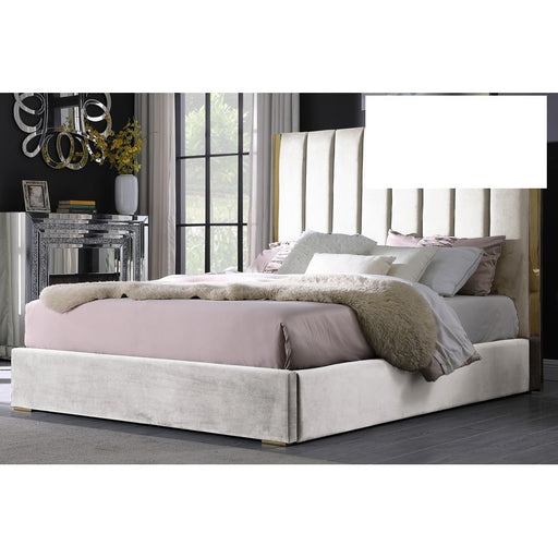 Mariano Furniture - JJ039 Upholstered Eastern King Bed in Beige - BM-JJ039-BEIGE-EK - GreatFurnitureDeal