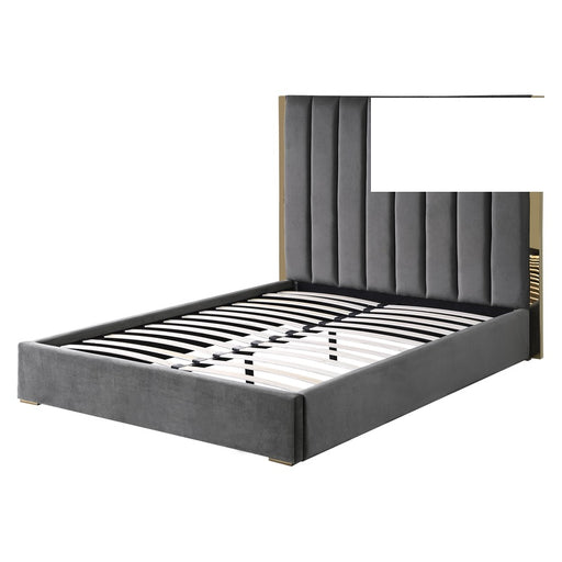 Mariano Furniture - JJ039 Upholstered Queen Bed in Dark Grey - BM-JJ039-GREY-Q - GreatFurnitureDeal