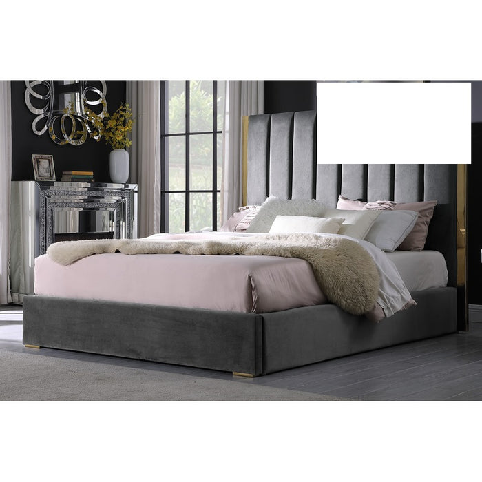 Mariano Furniture - JJ039 Upholstered Eastern King Bed in Dark Grey - BM-JJ039-GREY-EK - GreatFurnitureDeal