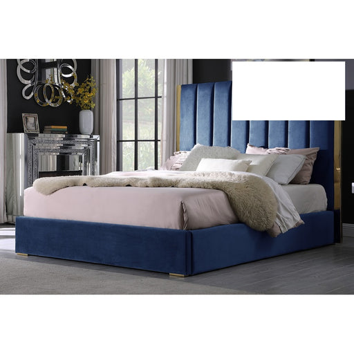 Mariano Furniture - JJ039 Upholstered Queen Bed in Navy Blue - BM-JJ039-BLUE-Q - GreatFurnitureDeal