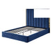 Mariano Furniture - JJ039 Upholstered Queen Bed in Navy Blue - BM-JJ039-BLUE-Q - GreatFurnitureDeal