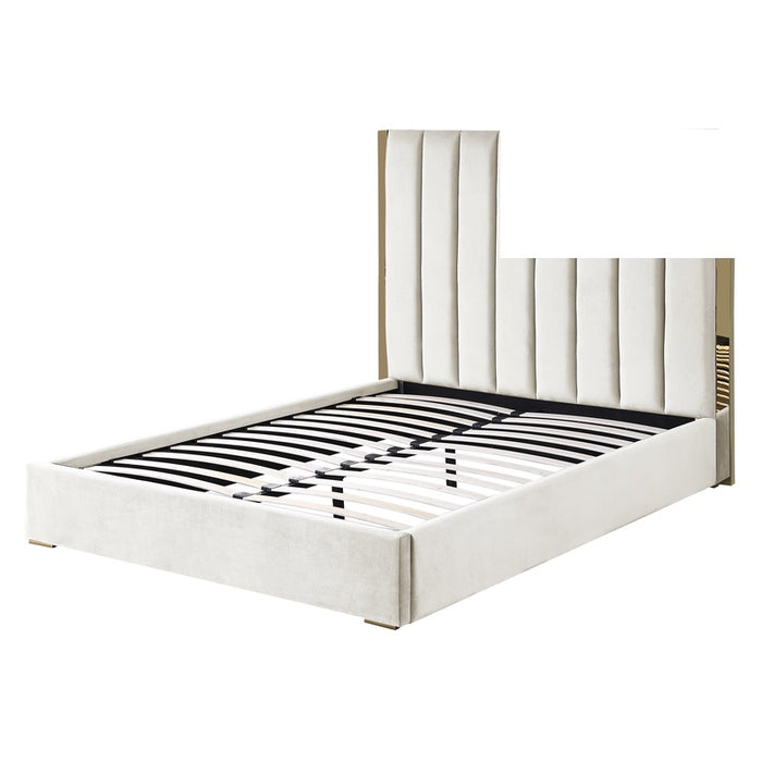 Mariano Furniture - JJ039 Upholstered Eastern King Bed in Beige - BM-JJ039-BEIGE-EK - GreatFurnitureDeal