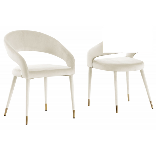 Mariano Furniture - JL021 Dining Chair in Cream (Set of 2) - BM-JL021-CREM - GreatFurnitureDeal