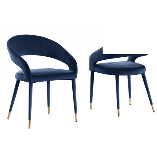 Mariano Furniture - JL021 Dining Chair in Navy Blue (Set of 2) - BM-JL021-BLUE - GreatFurnitureDeal