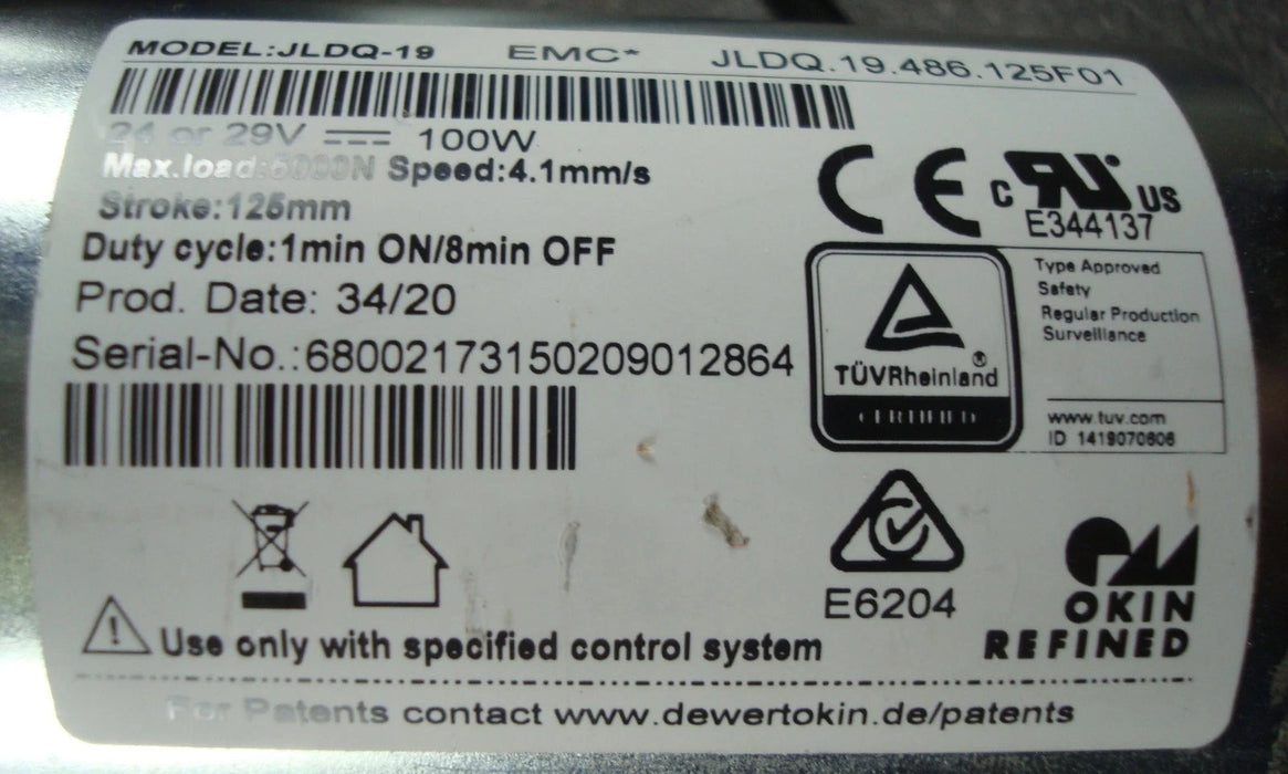 Adjustable Base Head Motor Replacement – Compatible with Tempurpedic ErgoMotion and other bases – Okin JLDQ-19 JLDQ.19.486.125F01 - GreatFurnitureDeal