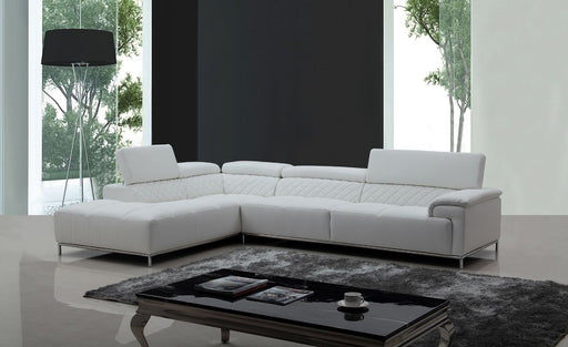 VIG Furniture - Divani Casa Citadel Modern White Eco-Leather Sectional Sofa w/ Audio System - VGKNK8482-ECO-WHT - GreatFurnitureDeal