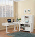 Parker House - Boca 5 Piece Power Lift Desk with Credenza in Cottage White - BOC-5PC-LIFT-LDSK-CDZ-H - GreatFurnitureDeal