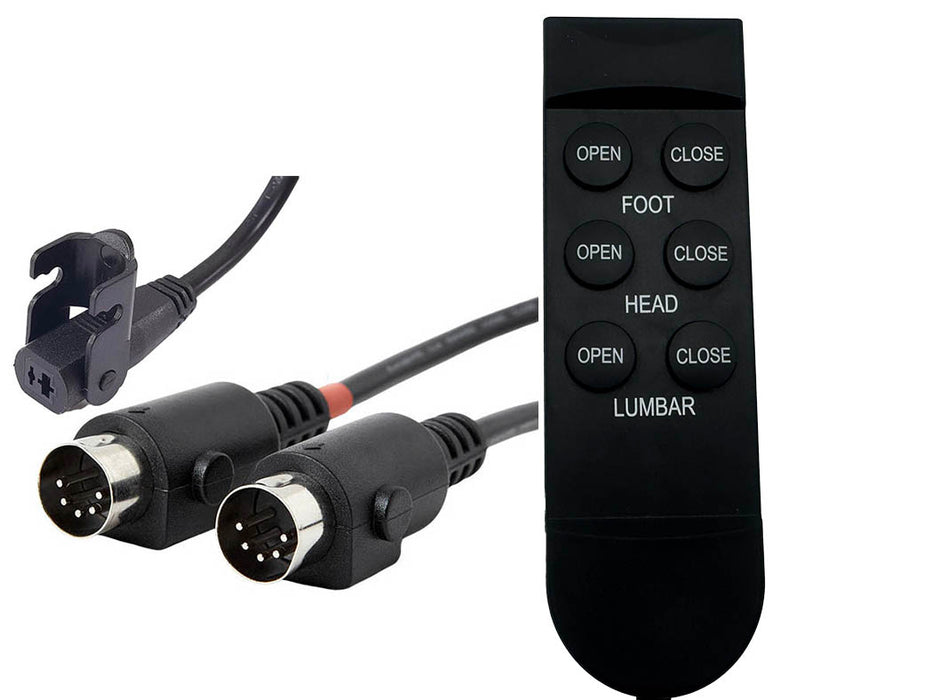 3 Motor- Triple Power Replacement Hand Wand Remote for Power Headrest, Power Lumbar & Power Recline - GreatFurnitureDeal