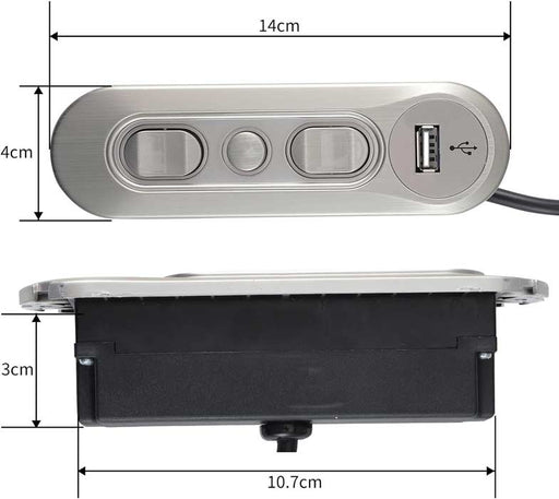 Ashley Furniture - Flexsteel - Power Headrest & Power Recline Replacement Button Control with USB kdh127h-004 - GreatFurnitureDeal