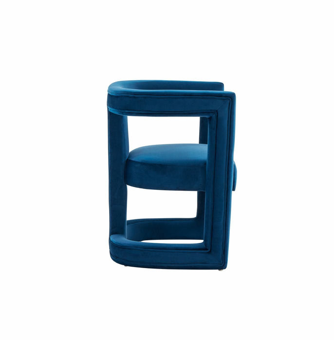 VIG Furniture - Modrest Kendra Modern Blue Fabric Accent Chair - VGRHRHS-AC-231-BLUE - GreatFurnitureDeal