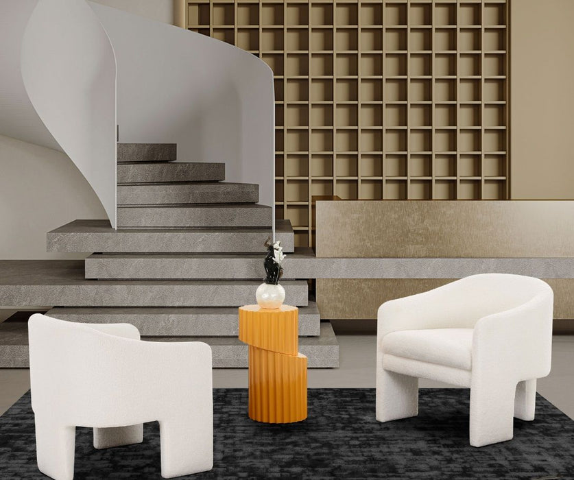 VIG Furniture - Modrest Khan Modern Off White Fabric Accent Chair - VGOD-ZW-21102-CH - GreatFurnitureDeal