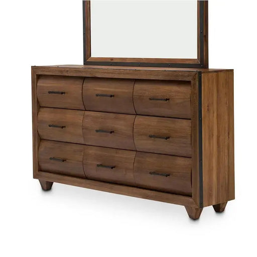 AICO Furniture - Brooklyn Walk Dresser in Burnt Umber - KI-BRKW050-408N - GreatFurnitureDeal
