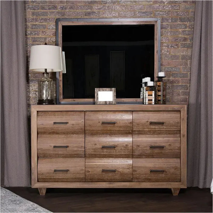 AICO Furniture - Brooklyn Walk Dresser in Burnt Umber - KI-BRKW050-408N - GreatFurnitureDeal