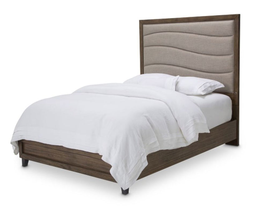 AICO Furniture - Del Mar Sound"Queen Panel Bed w/Fabric Insert"Boardwalk - KI-DELM012QN-215 - GreatFurnitureDeal