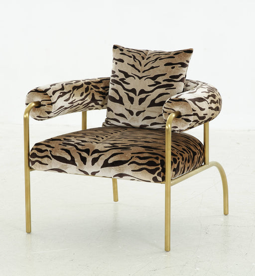 VIG Furniture - Modrest Kola Gold Zebra Print Accent Chair - VGODZW-21051-GOLD-CH - GreatFurnitureDeal
