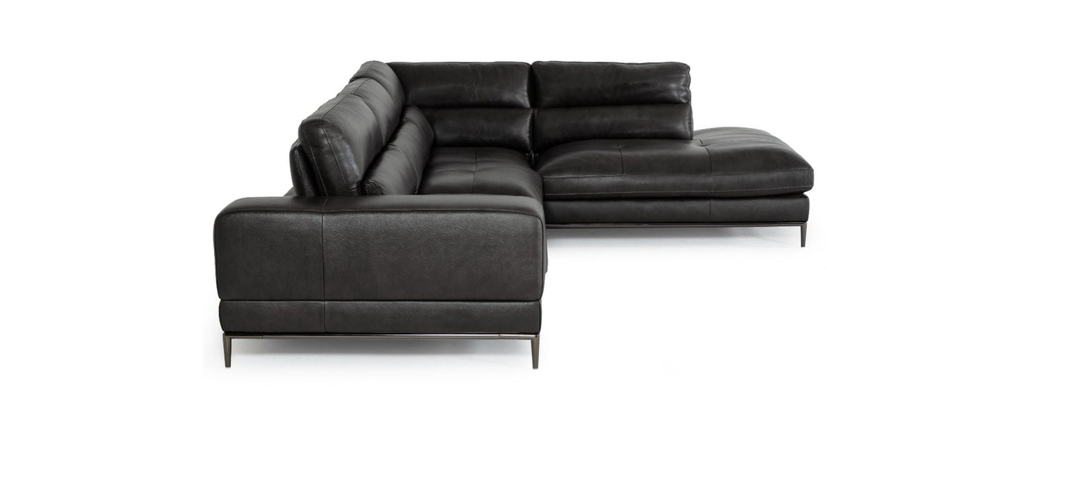 VIG Furniture - Divani Casa Kudos Modern Dark Grey RAF Chaise Sectional Sofa - VGKK5309-RAF-SECT-GRY - GreatFurnitureDeal