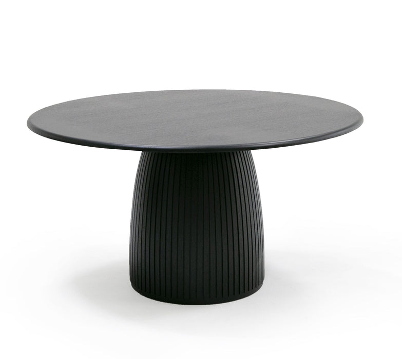 VIG Furniture - Modrest - Lander Modern Mid Century Black Oak Round Dining Table - VGDW-J3630-1-BLK - GreatFurnitureDeal