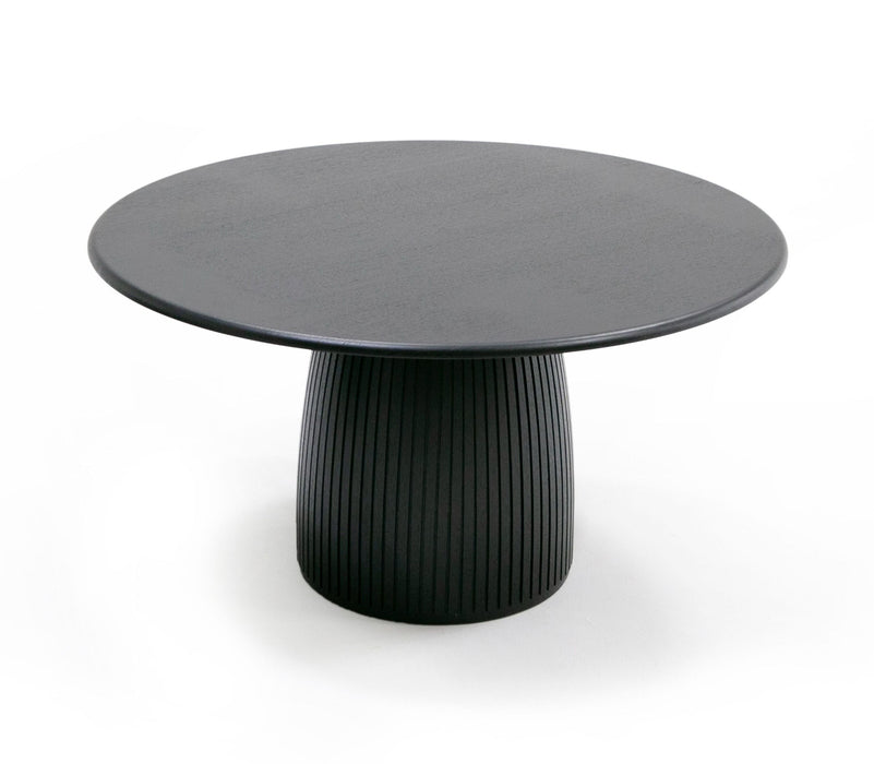 VIG Furniture - Modrest - Lander Modern Mid Century Black Oak Round Dining Table - VGDW-J3630-1-BLK - GreatFurnitureDeal