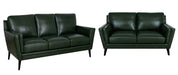 Mariano Italian Leather Furniture - Lauren 2 PC Sofa Set in Bottle Green - LAUREN-BOTTLE GREEN-SL - GreatFurnitureDeal