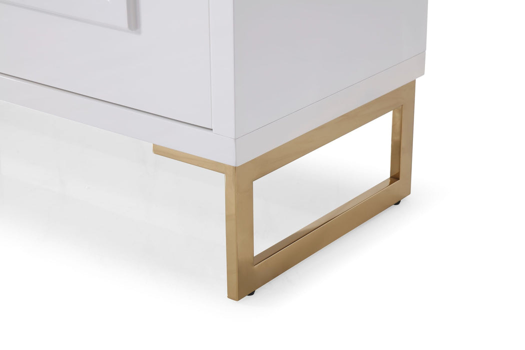 VIG Furniture - Modrest Leah Contemporary White High Gloss & Champagne Gold Buffet - VGVCG9111-WHT-BUF