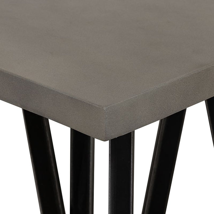 VIG Furniture - Modrest Richmond Modern Concrete & Black Metal End Table - VGLBLENO-LT50-01 - GreatFurnitureDeal