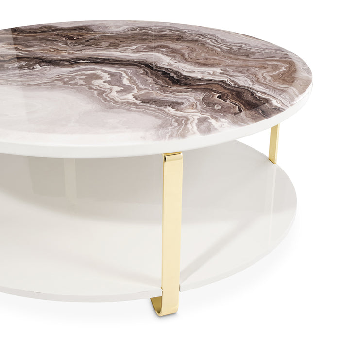 AICO Furniture - Ariana Cocktail Table Gold - LFR-ARNA201-806 - GreatFurnitureDeal