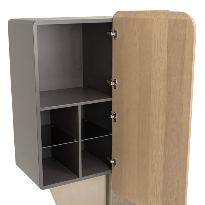 AICO Furniture - Bristol Point Bar Cabinet in Saddle Brown - LFR-BSTL500-226 - GreatFurnitureDeal