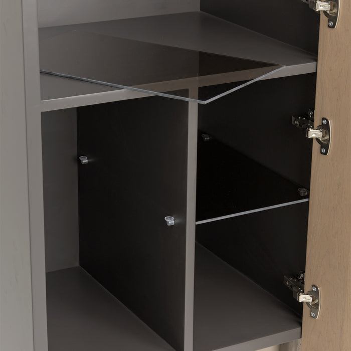 AICO Furniture - Bristol Point Bar Cabinet in Saddle Brown - LFR-BSTL500-226 - GreatFurnitureDeal