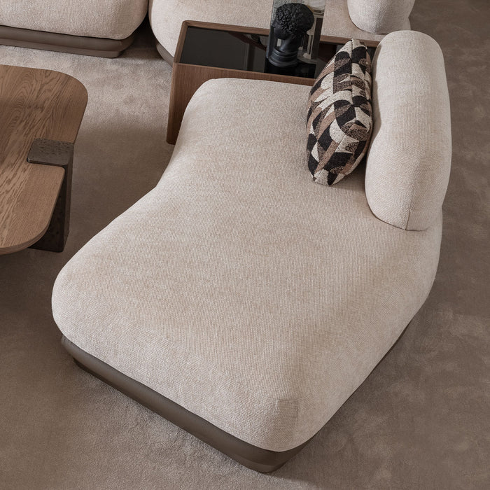 AICO Furniture - Bristol Point Armless Chaise in Saddle Brown - LFR-BSTL841-FWN-226 - GreatFurnitureDeal