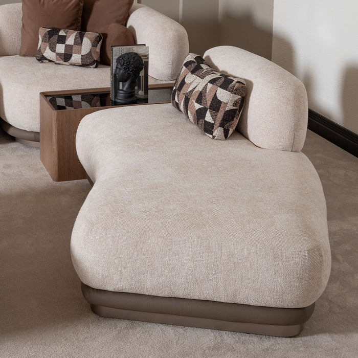 AICO Furniture - Bristol Point Armless Chaise in Saddle Brown - LFR-BSTL841-FWN-226 - GreatFurnitureDeal