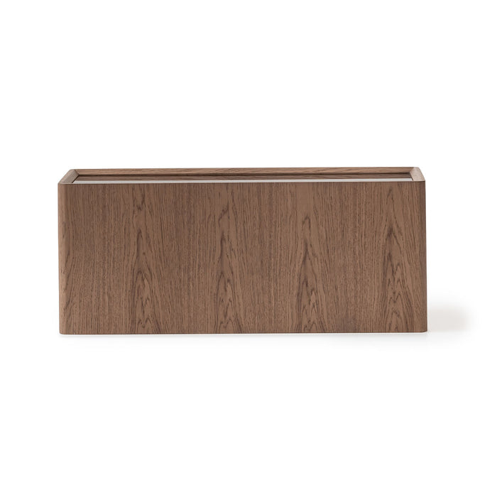 AICO Furniture - Bristol Point Sectional Table in Saddle Brown - LFR-BSTL881-226 - GreatFurnitureDeal