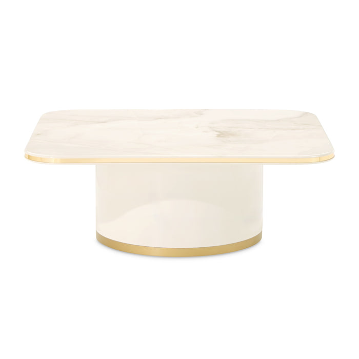 AICO Furniture - Gineverra Rectangular Cocktail Table in Ivory/Gold - LFR-GNVA201-839 - GreatFurnitureDeal