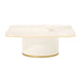 AICO Furniture - Gineverra Rectangular Cocktail Table in Ivory/Gold - LFR-GNVA201-839 - GreatFurnitureDeal