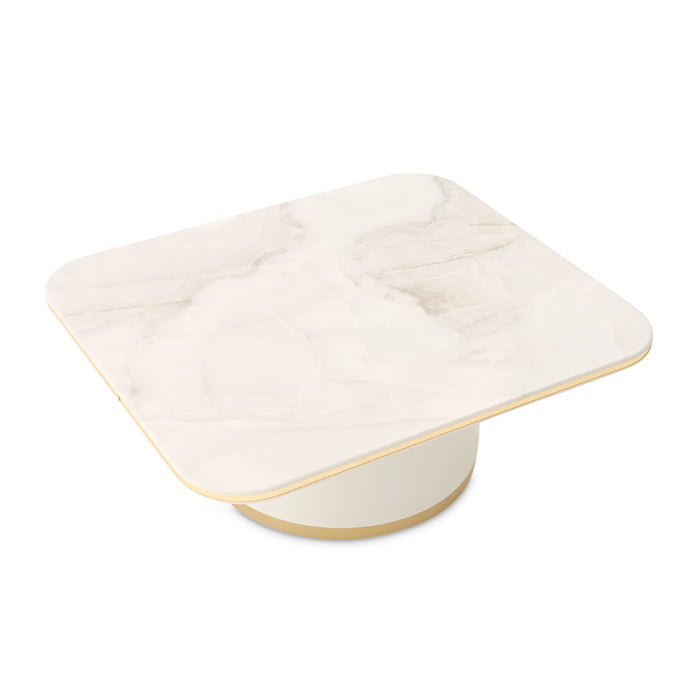 AICO Furniture - Gineverra Rectangular Cocktail Table in Ivory/Gold - LFR-GNVA201-839 - GreatFurnitureDeal
