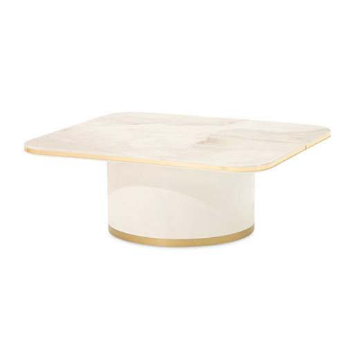 AICO Furniture - Gineverra Rectangular Cocktail Table in Ivory/Gold - LFR-GNVA201-839 - GreatFurnitureDeal