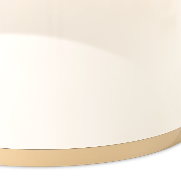 AICO Furniture - Gineverra Rectangular Cocktail Table in Ivory/Gold - LFR-GNVA201-839 - GreatFurnitureDeal