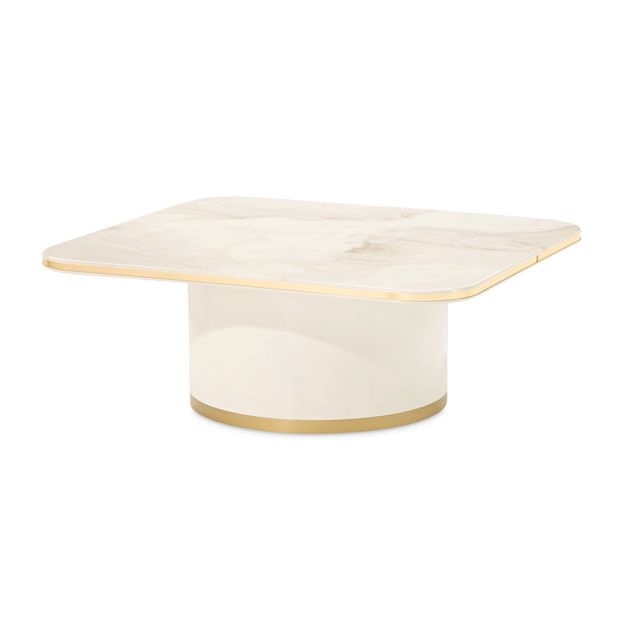 AICO Furniture - Gineverra Rectangular Cocktail Table in Ivory/Gold - LFR-GNVA201-839 - GreatFurnitureDeal