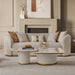 AICO Furniture - Gineverra Rectangular Cocktail Table in Ivory/Gold - LFR-GNVA201-839 - GreatFurnitureDeal