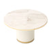 AICO Furniture - Gineverra Round Cocktail Table in Ivory/Gold - LFR-GNVA204-839 - GreatFurnitureDeal