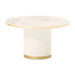 AICO Furniture - Gineverra Round Cocktail Table in Ivory/Gold - LFR-GNVA204-839 - GreatFurnitureDeal