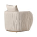 AICO Furniture - Gineverra 3 Piece Bouclé Living Room Set in Ivory/Gold - LFR-GNVA815-825-835-BSC-839 - GreatFurnitureDeal