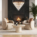 AICO Furniture - Gineverra 3 Piece Bouclé Living Room Set in Ivory/Gold - LFR-GNVA815-825-835-BSC-839 - GreatFurnitureDeal
