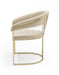 VIG Furniture - Modrest Linda Modern Beige Velvet and Gold Dining Chair (Set of 2) - VGZA-Y429-BEI-DC - GreatFurnitureDeal