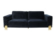 VIG Furniture - Divani Casa Lori Modern Velvet Glam Black & Gold Sofa - VGYUHD-1936-BLK-S - GreatFurnitureDeal