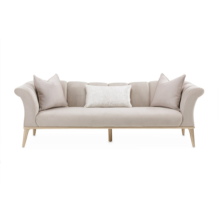 AICO Furniture - Yvette"Sofa Porcini"Medium Champagne - LRU-YVTE815-PCI-136 - GreatFurnitureDeal