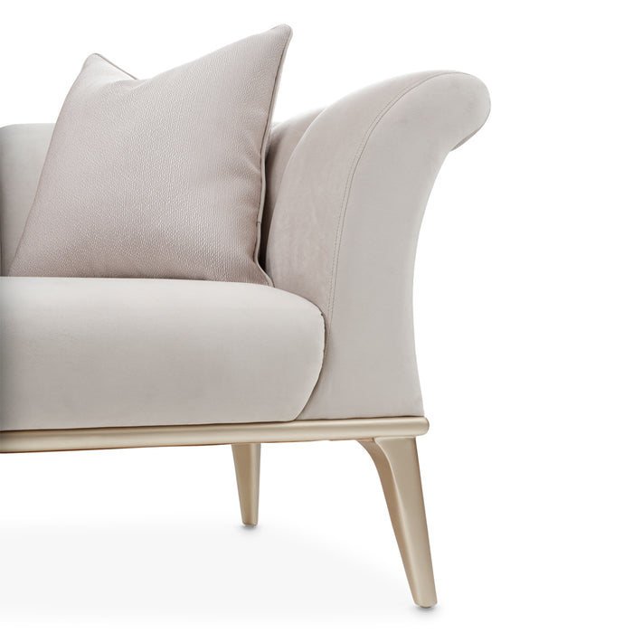 AICO Furniture - Yvette"Sofa Porcini"Medium Champagne - LRU-YVTE815-PCI-136 - GreatFurnitureDeal