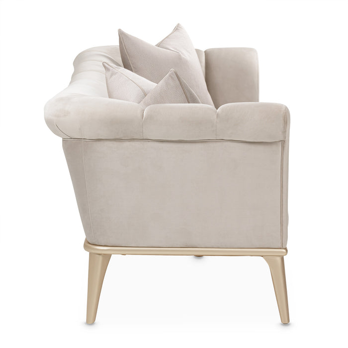 AICO Furniture - Yvette"Sofa Porcini"Medium Champagne - LRU-YVTE815-PCI-136 - GreatFurnitureDeal